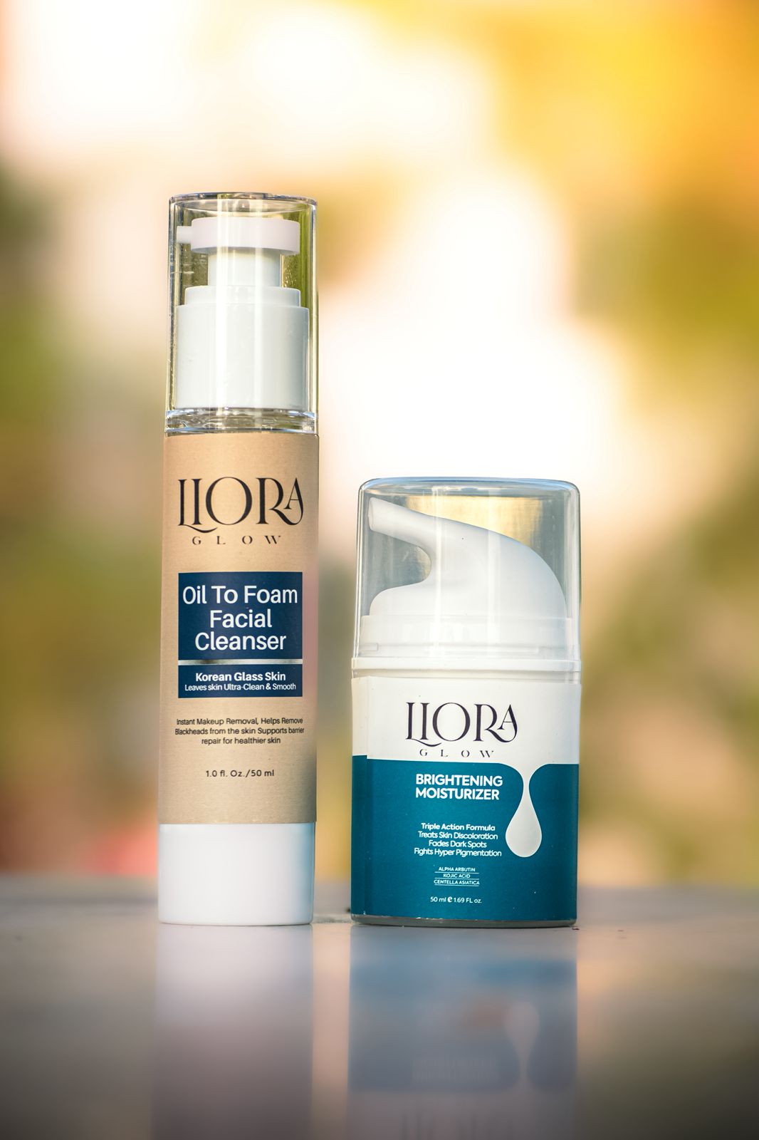 Oil to foam cleanser + Brightening Moisturizer