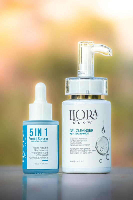 Niacinamide Gel Cleanser, 5-in-1 Facial Serum