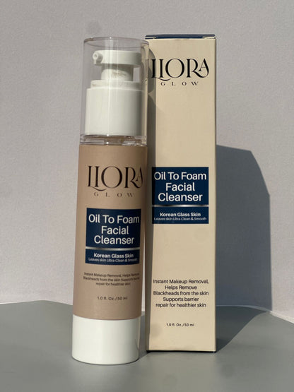 Oil to foam cleanser