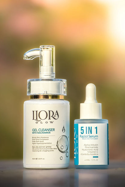 Niacinamide Gel Cleanser, 5-in-1 Facial Serum