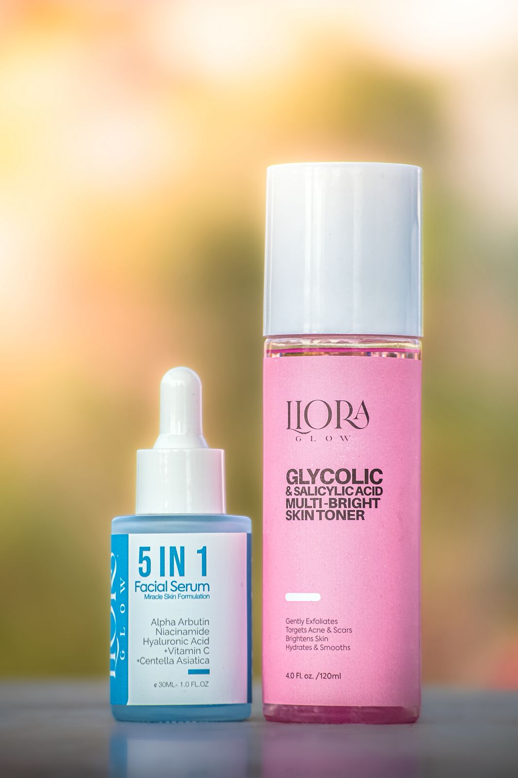 5-in-1 Facial Serum, Glycolic Acid Toner