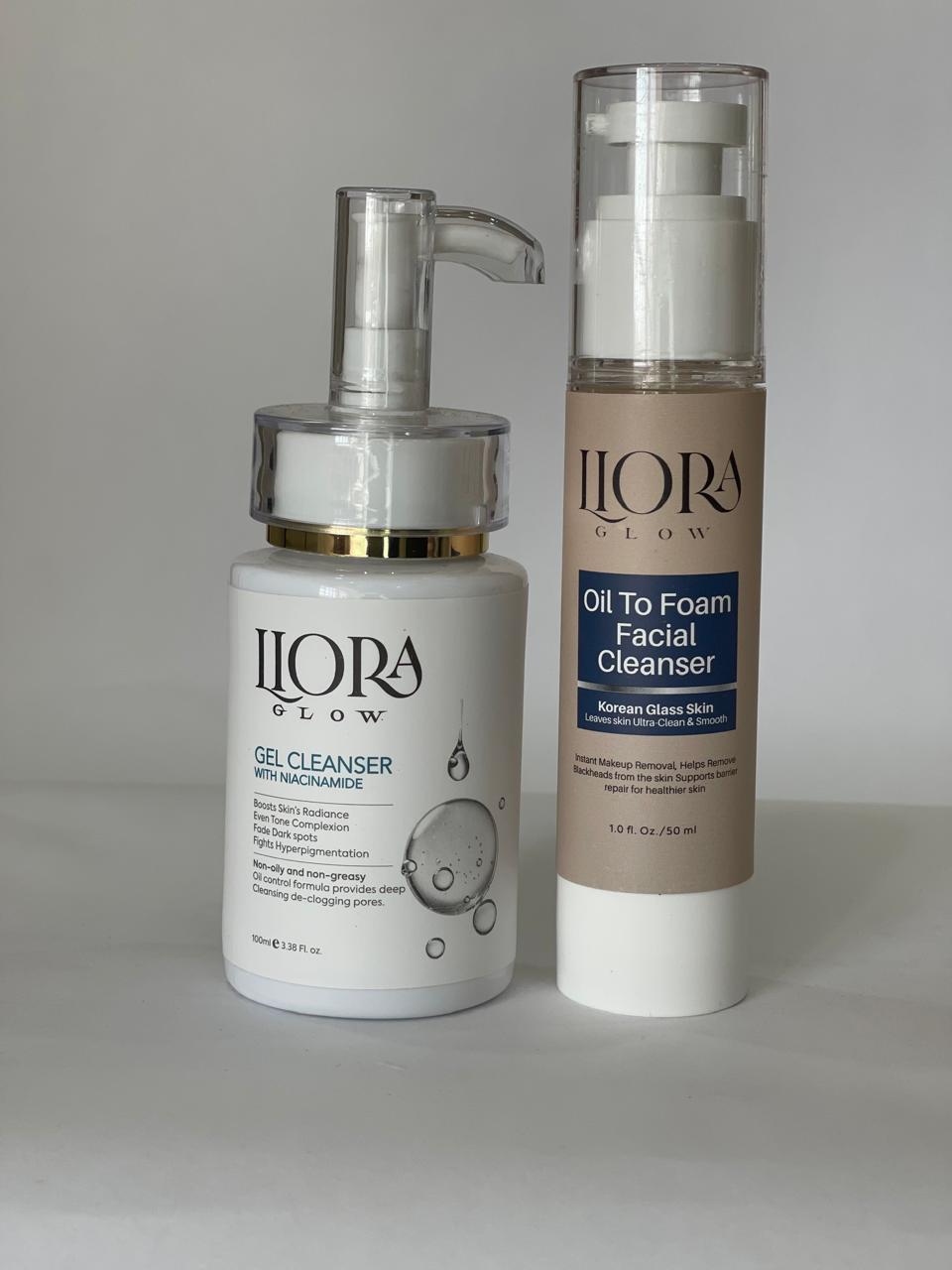 GEL CLEANSER WITH NIACINAMIDE  + OIL TO FOAM FACIAL CLEANSER